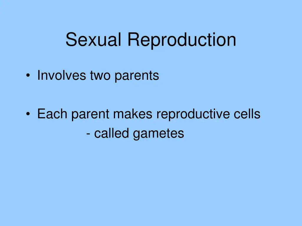 sexual reproduction