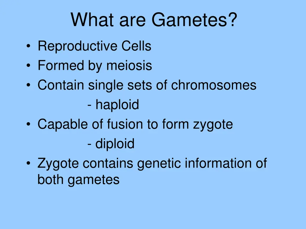 what are gametes