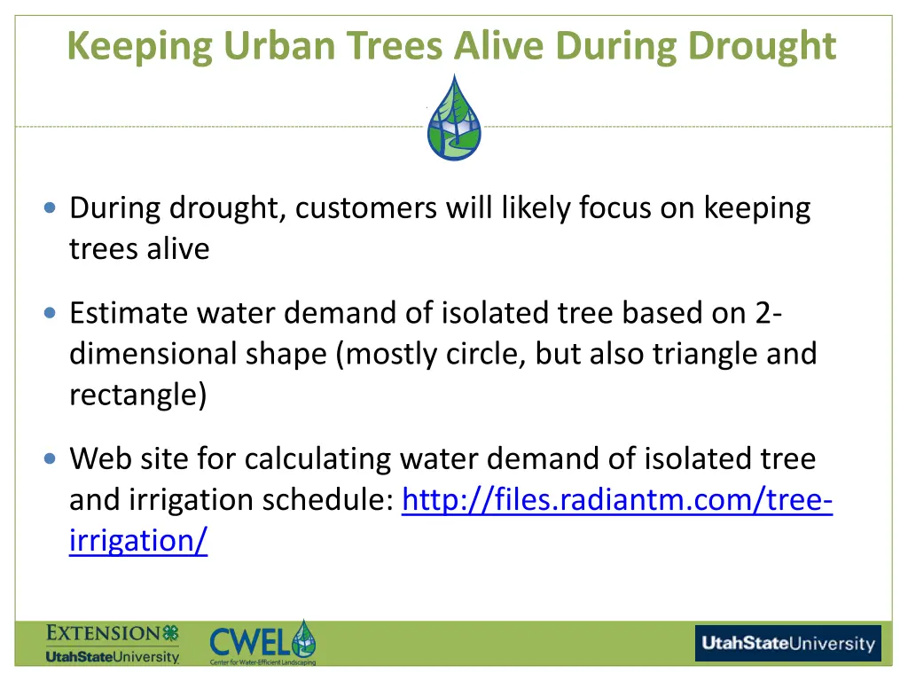 keeping urban trees alive during drought