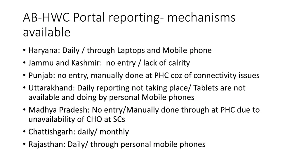 ab hwc portal reporting mechanisms available