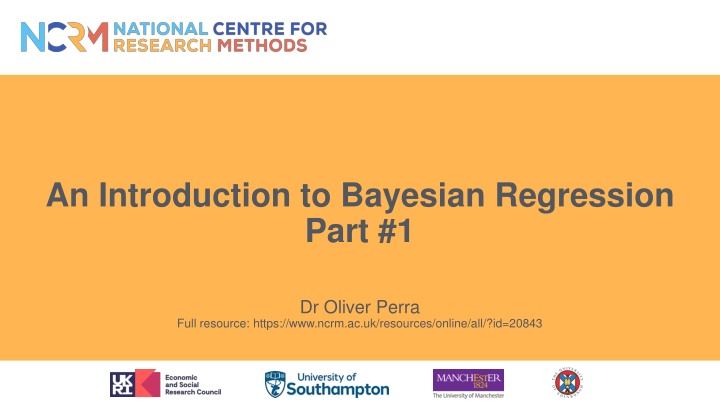 an introduction to bayesian regression part 1