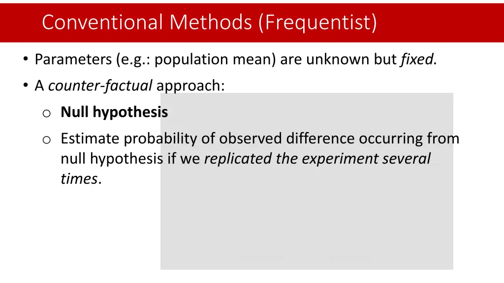 conventional methods frequentist