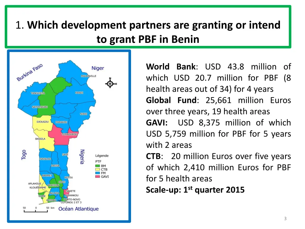 1 which development partners are granting