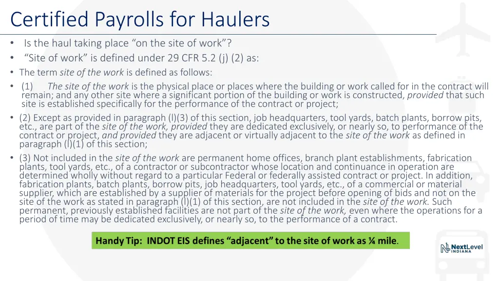 certified payrolls for haulers is the haul taking