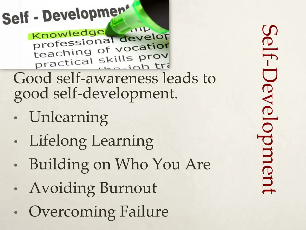 self development