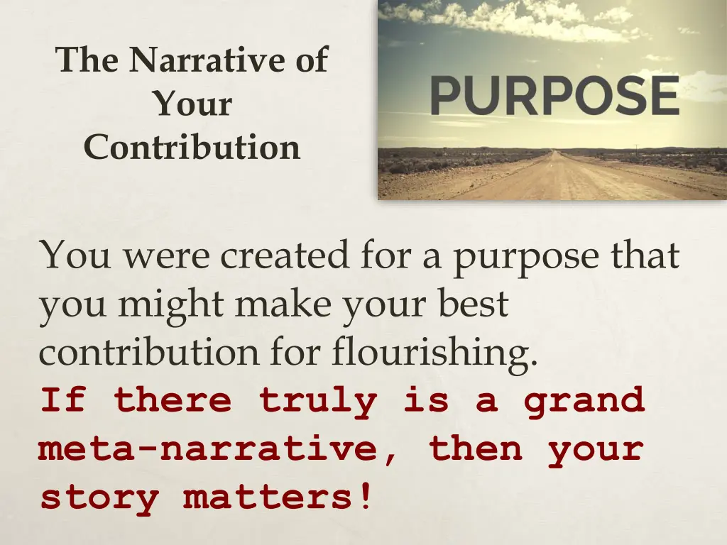 the narrative of your contribution 4