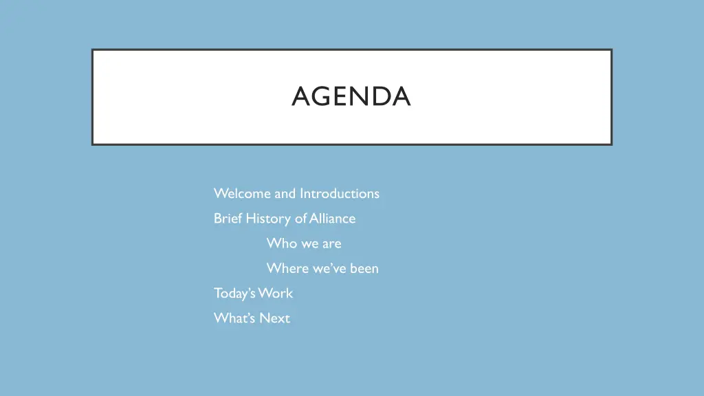 agenda