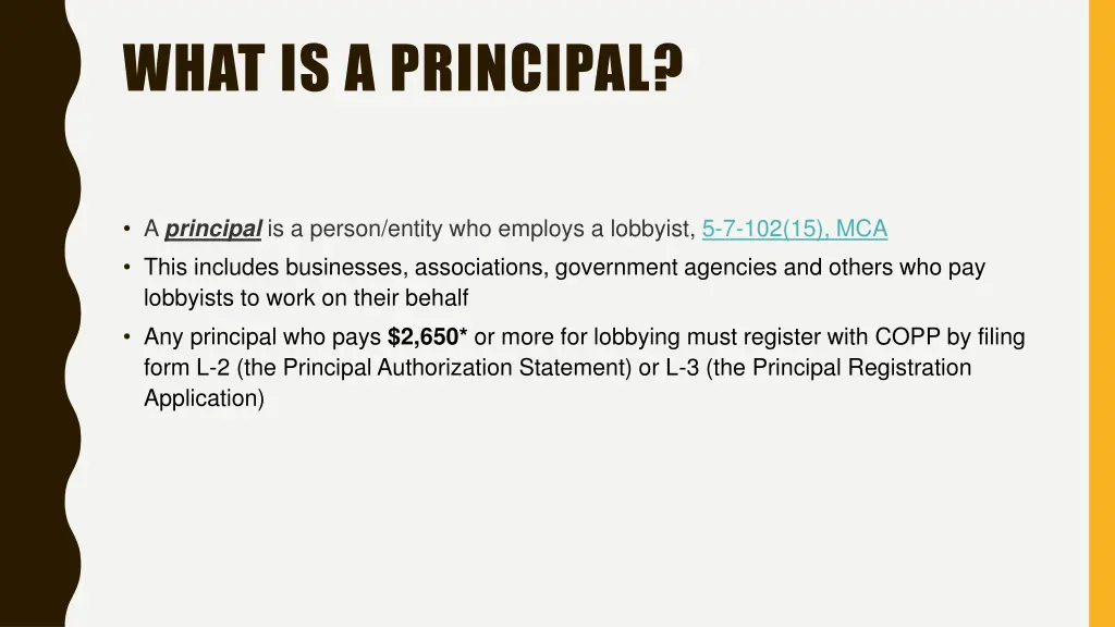 what is a principal