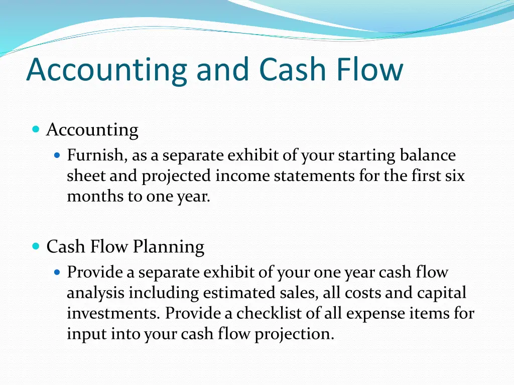 accounting and cash flow