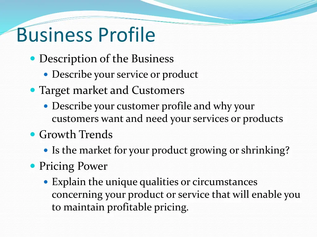 business profile