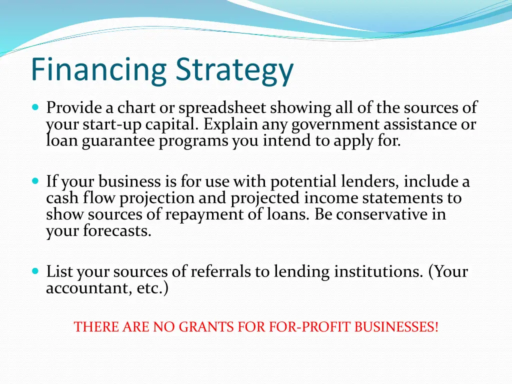 financing strategy