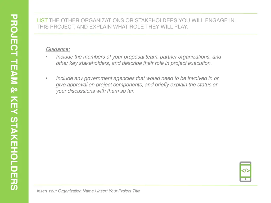 project team key stakeholders