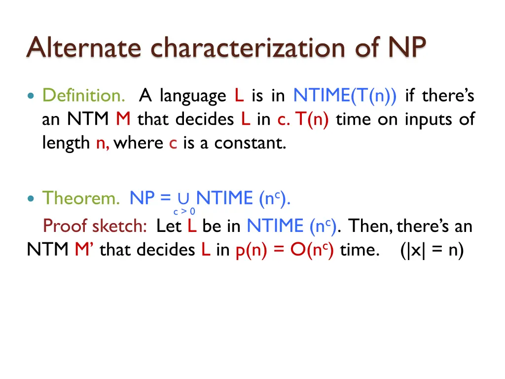 alternate characterization of np 3