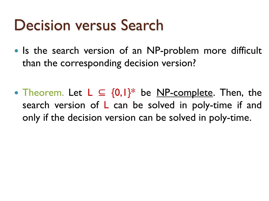 decision versus search 1