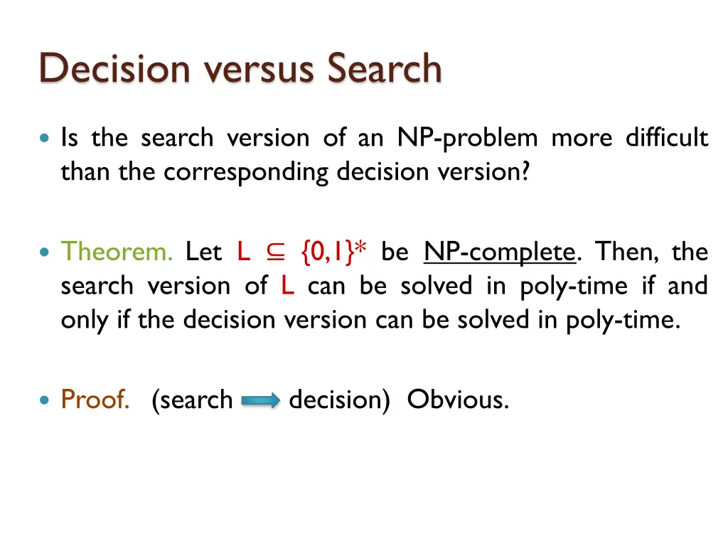 decision versus search 2