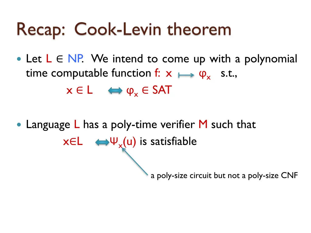 recap cook levin theorem 5