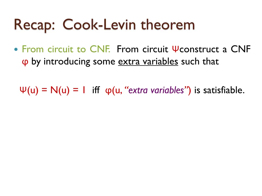 recap cook levin theorem 7