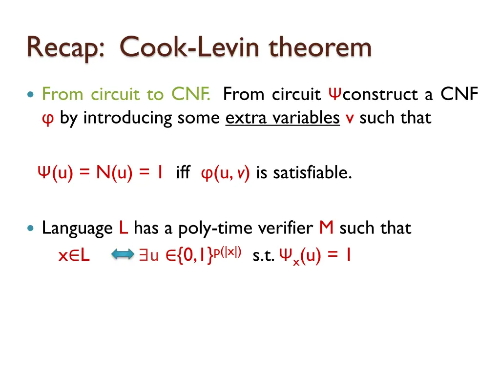 recap cook levin theorem 8