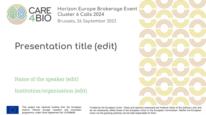 horizon europe brokerage event cluster 6 calls