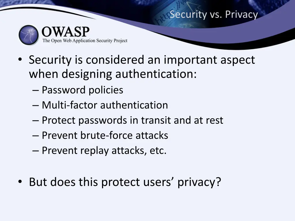 security vs privacy