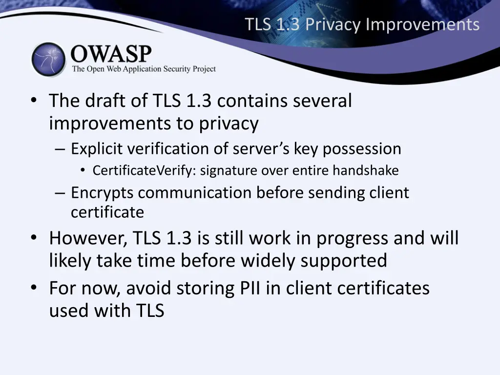 tls 1 3 privacy improvements