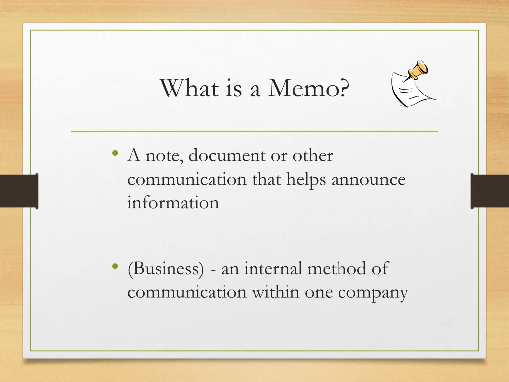 what is a memo