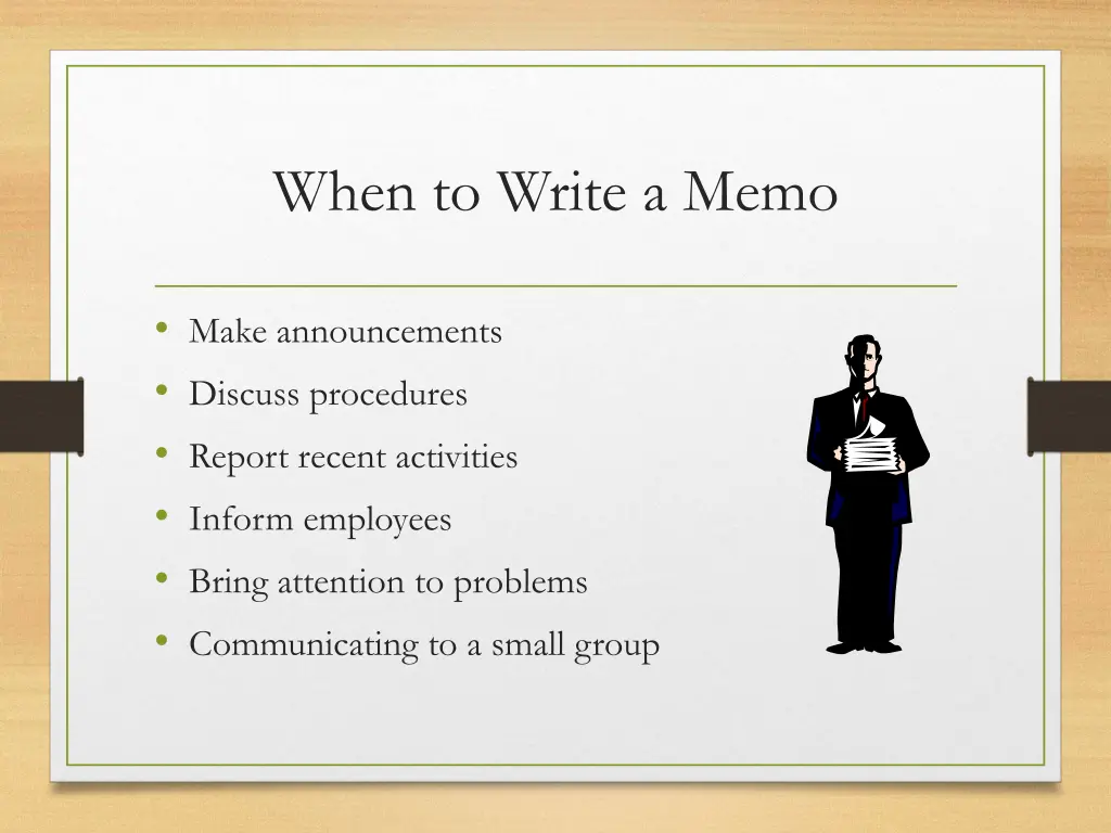 when to write a memo