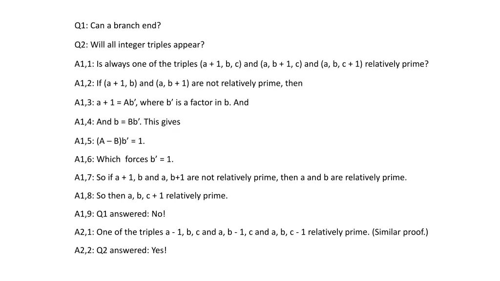 q1 can a branch end