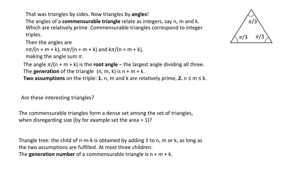 that was triangles by sides now triangles