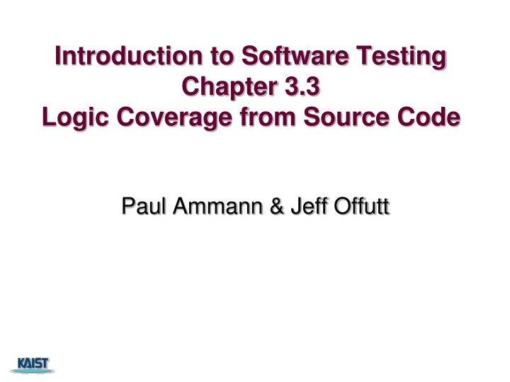 introduction to software testing chapter