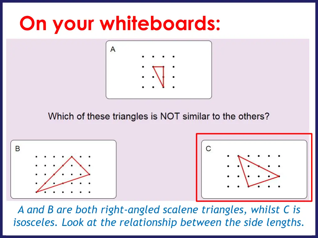 on your whiteboards