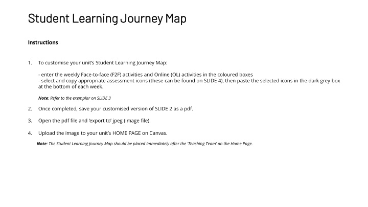 student learning journey map student learning