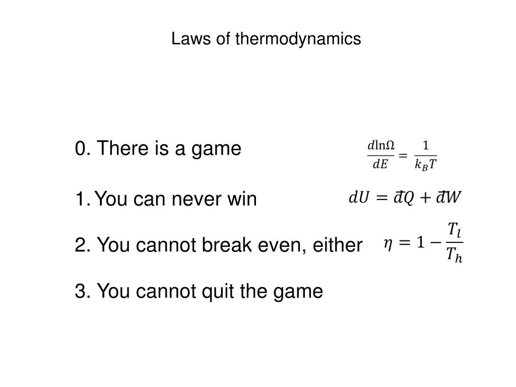 laws of thermodynamics