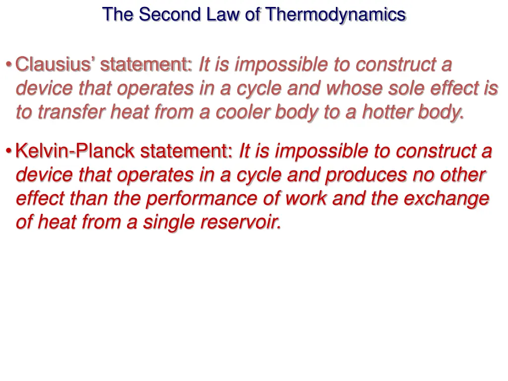 the second law of thermodynamics 1