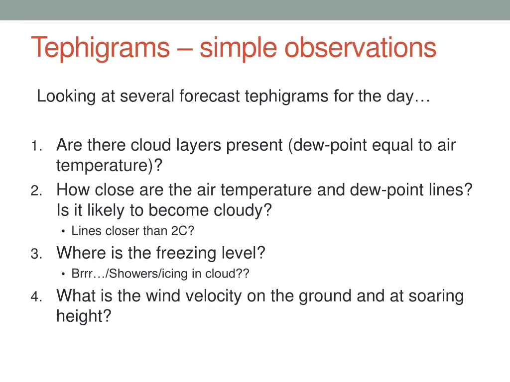 tephigrams simple observations