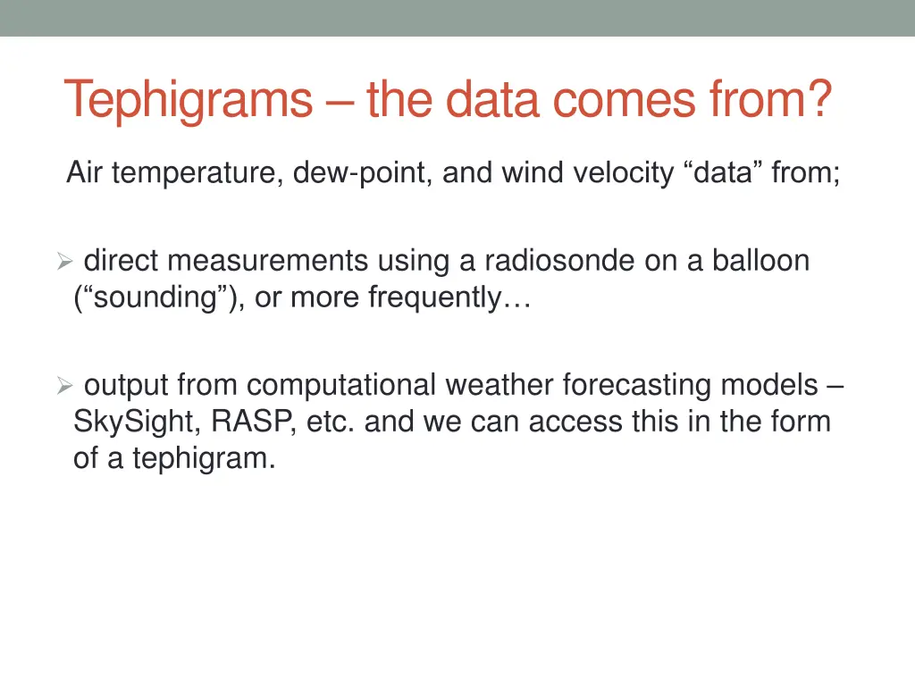 tephigrams the data comes from