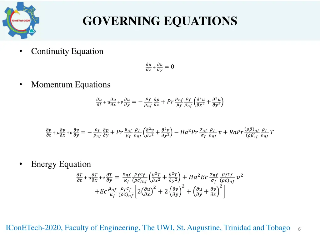 governing equations