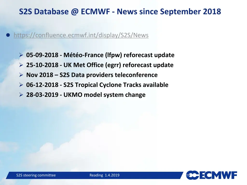 s2s database @ ecmwf news since september 2018