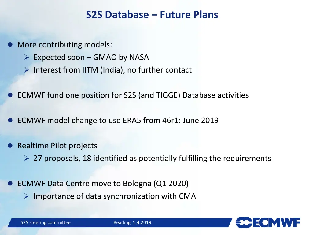 s2s database future plans