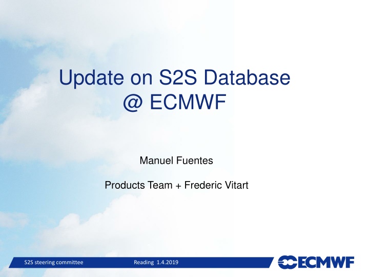 update on s2s database @ ecmwf