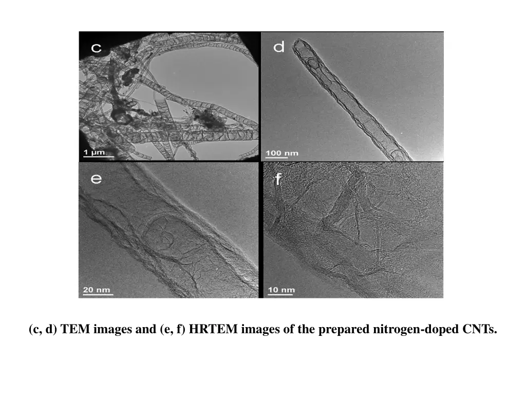 c d tem images and e f hrtem images