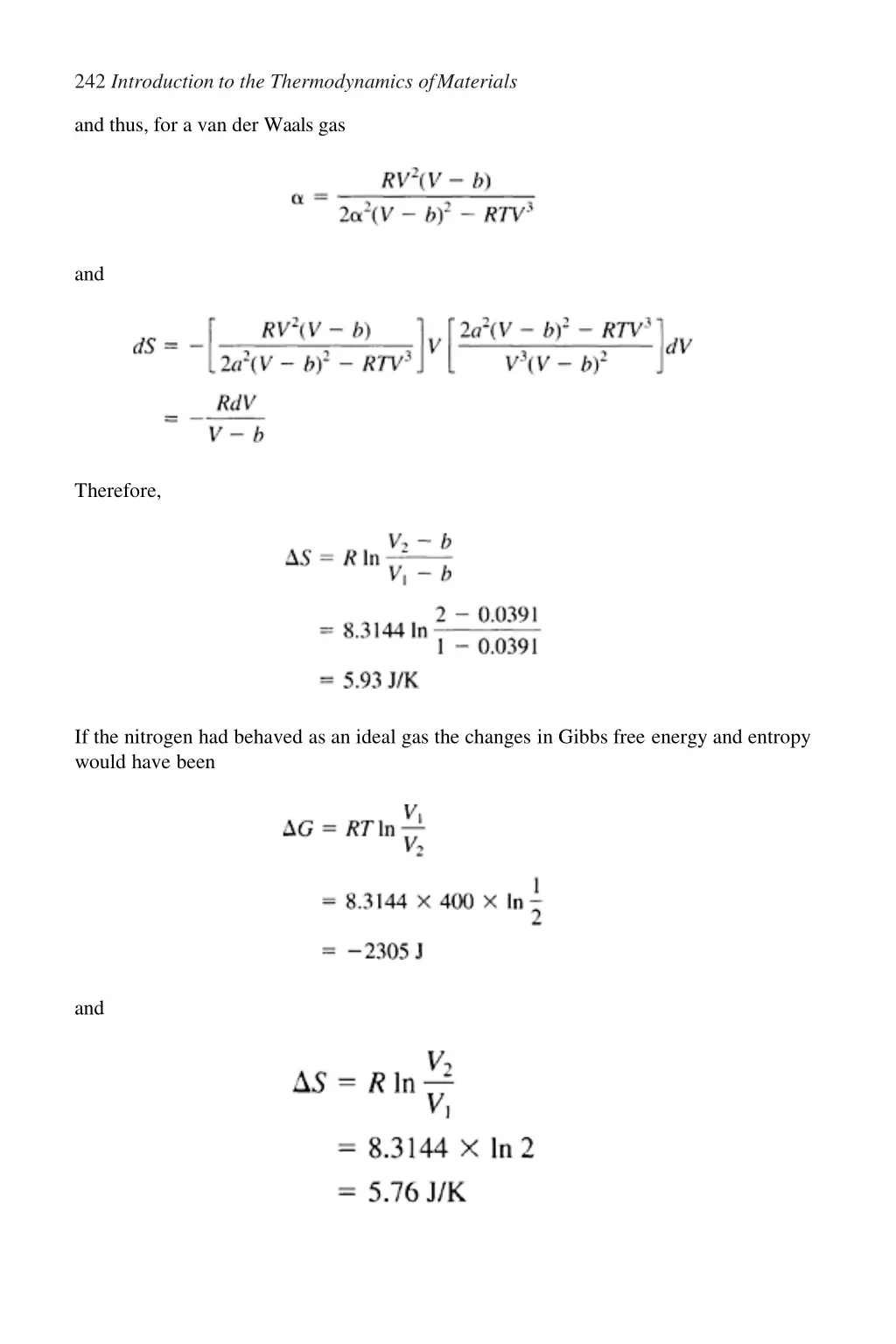 242 introduction to the thermodynamics ofmaterials