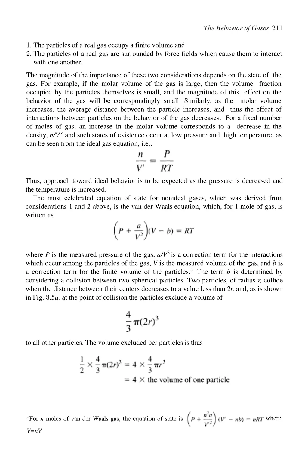 the behavior of gases 211