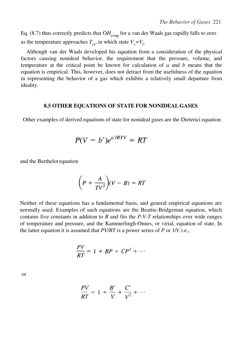 the behavior of gases 221