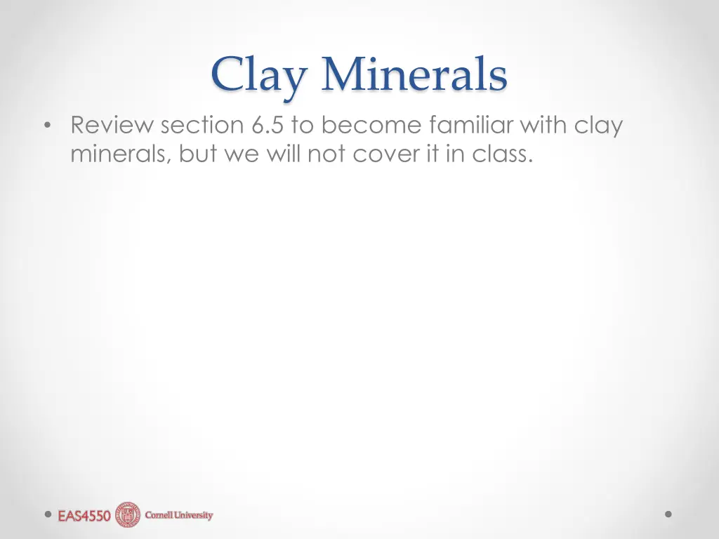 clay minerals