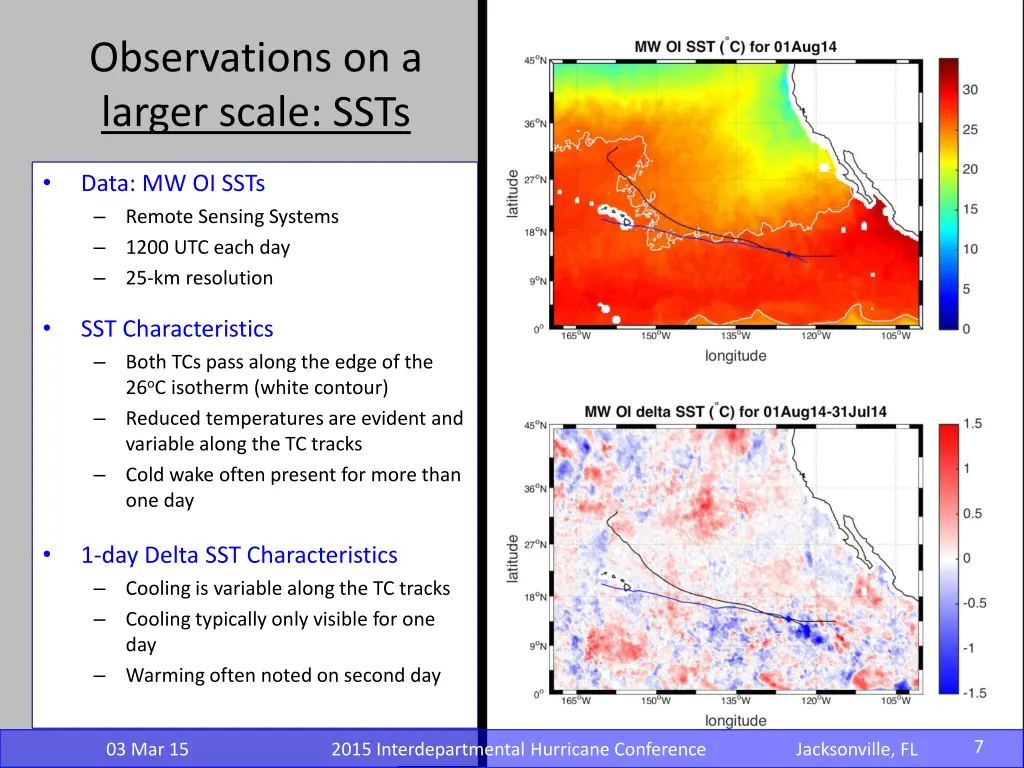 observations on a larger scale ssts