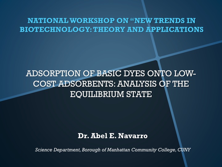 national workshop on new trends in biotechnology