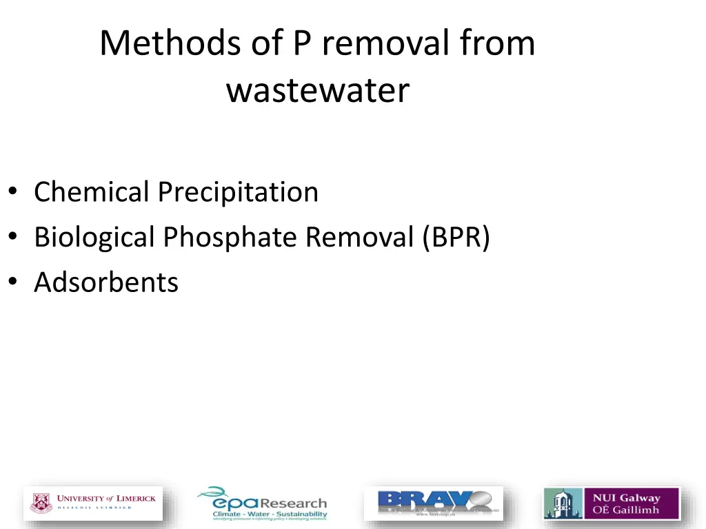 methods of p removal from wastewater