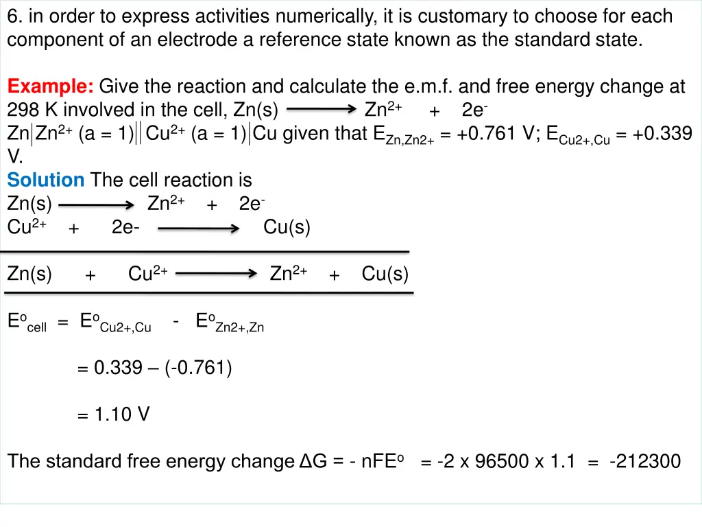 6 in order to express activities numerically