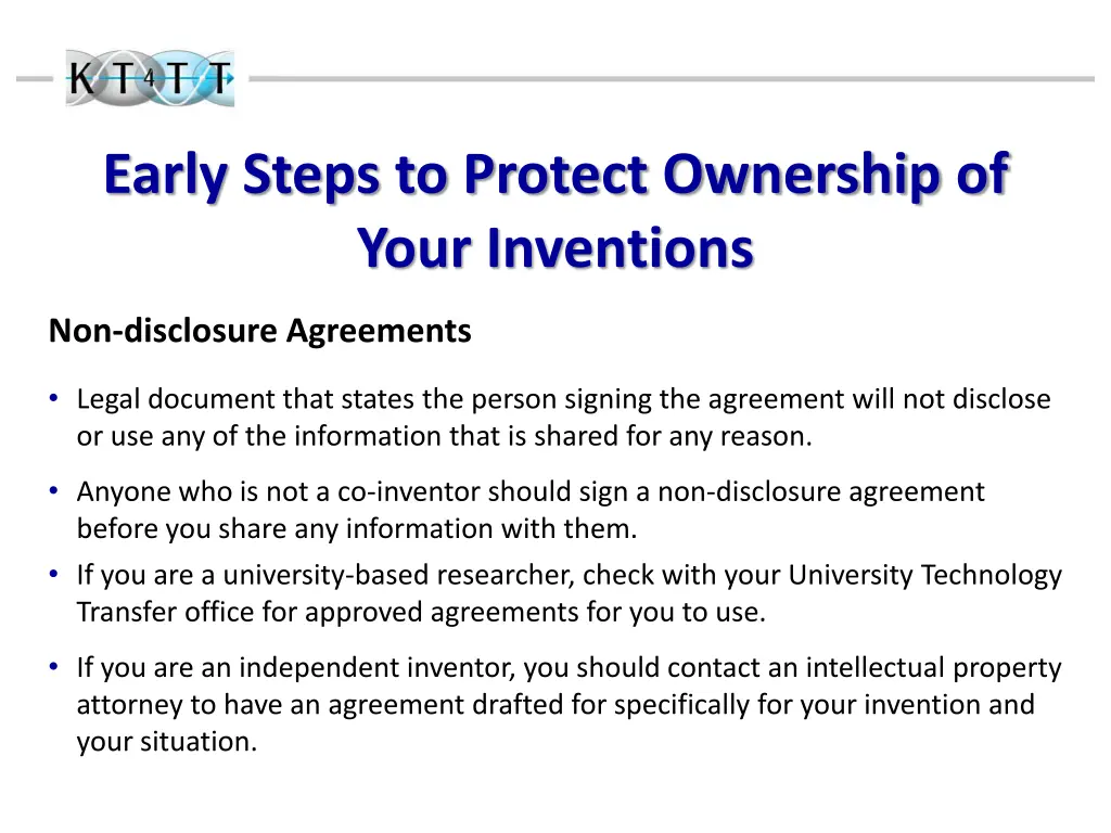 early steps to protect ownership of your